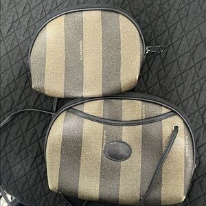 Alan Edward cross body  and pouch bag has callouts